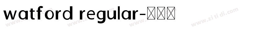 watford regular字体转换